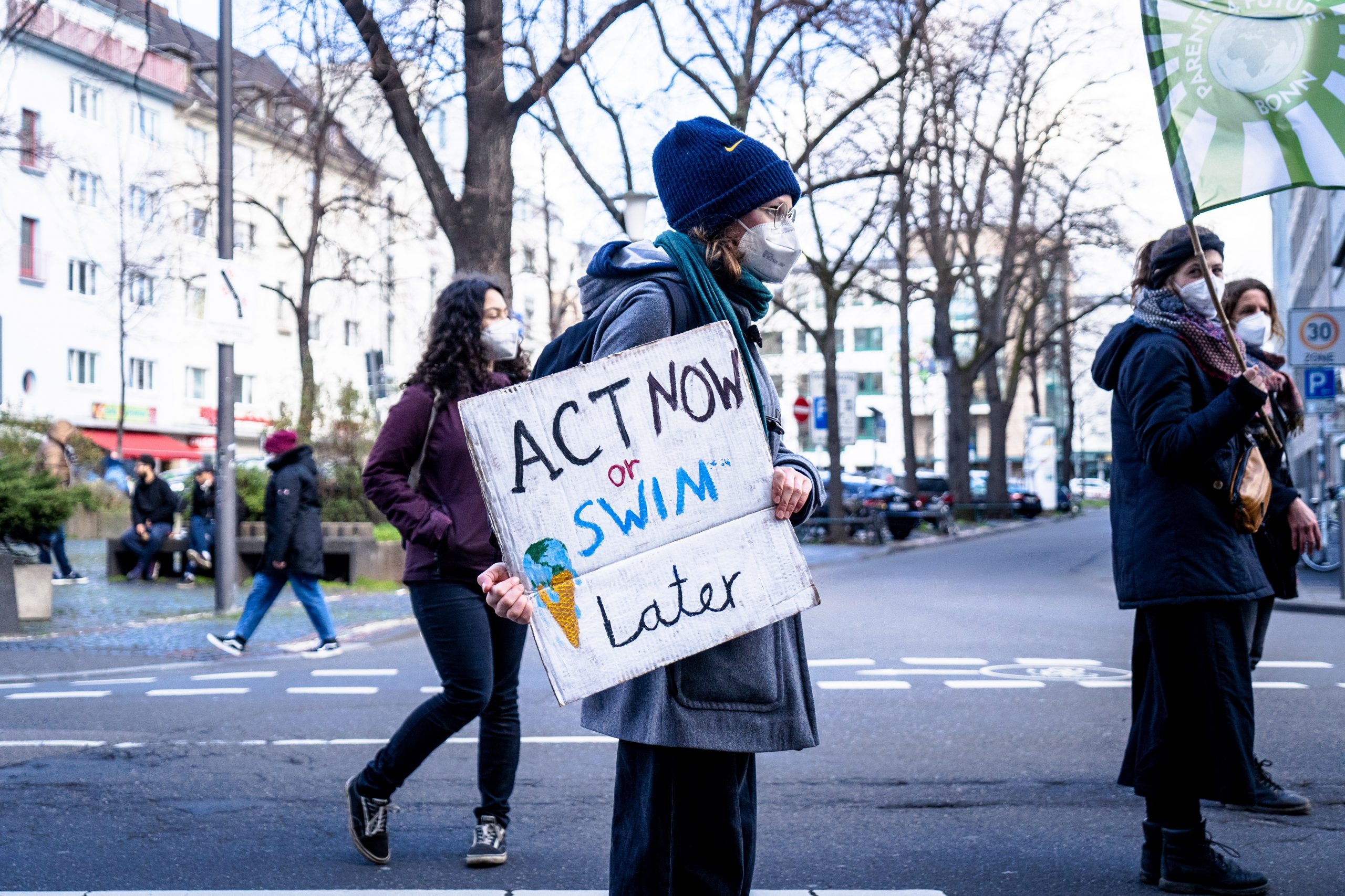 Manifestación en contra del cambio climático. Imagen de Unsplash